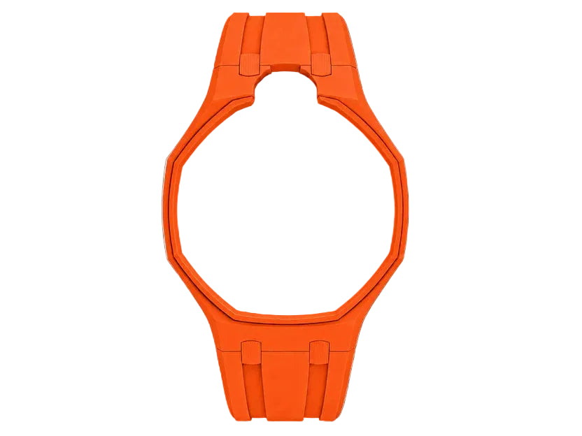 Orange Sport Rubber Strap & Case — for AP × Swatch Royal Pop (Crown at 12)